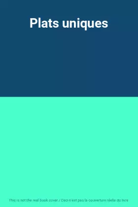 Couverture du produit · Plats uniques
