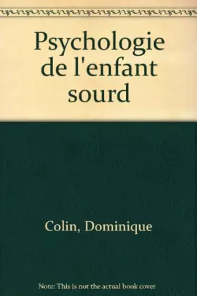 Couverture du produit · Psychologie de l'enfant sourd