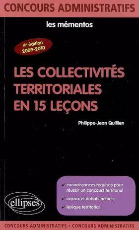 Couverture du produit · Collectivites Territoriales en 15 Lecons Quatrième Edition
