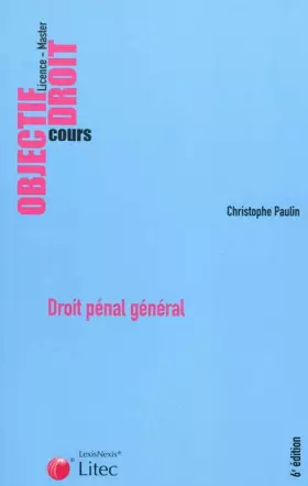 Couverture du produit · Droit pénal général