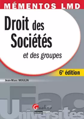 Couverture du produit · Droit des sociétés et des groupes