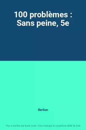 Couverture du produit · 100 problèmes : Sans peine, 5e