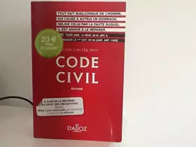 Couverture du produit · Code civil, édition limitée 2017