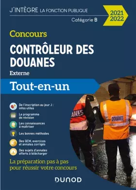 Couverture du produit · Concours Contrôleur des douanes - Tout-en-un - 2021/2022