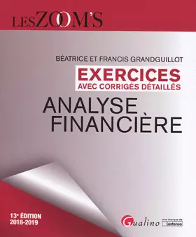 Couverture du produit · Analyse financière: Exercices avec corrigés détaillés