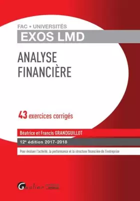 Couverture du produit · Analyse financière : 43 exercices corrigés