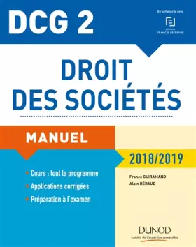 Couverture du produit · DCG 2 - Droit des sociétés 2018/2019 - Manuel: Manuel (2018-2019)