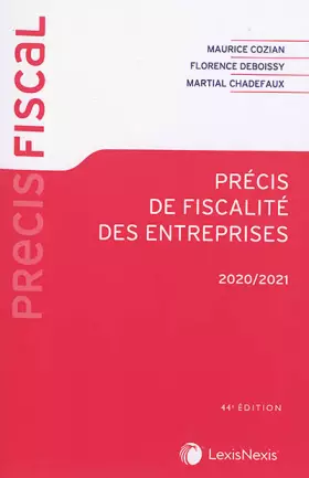 Couverture du produit · Précis de fiscalité des entreprises 2020/2021