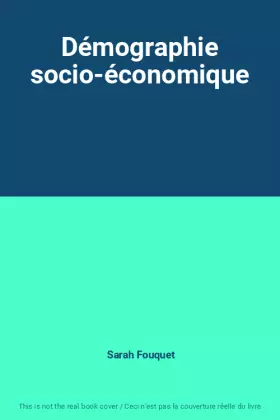 Couverture du produit · Démographie socio-économique