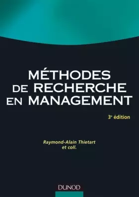 Couverture du produit · Méthodes de recherche en management
