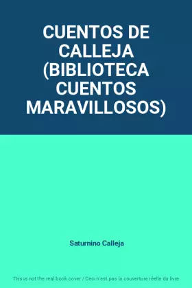 Couverture du produit · CUENTOS DE CALLEJA (BIBLIOTECA CUENTOS MARAVILLOSOS)