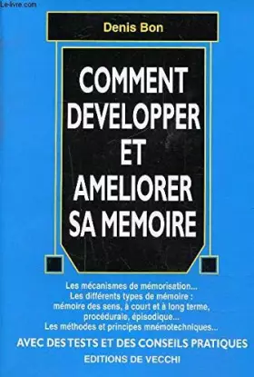 Couverture du produit · Comment développer et améliorer sa mémoire