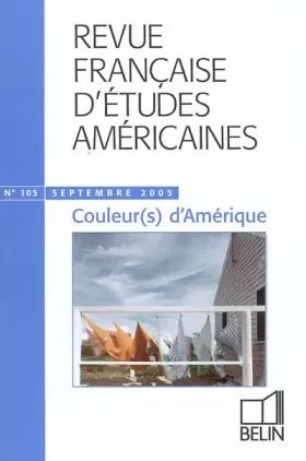 Couverture du produit · Revue française d'études américaines n°105