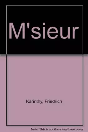 Couverture du produit · M'sieur