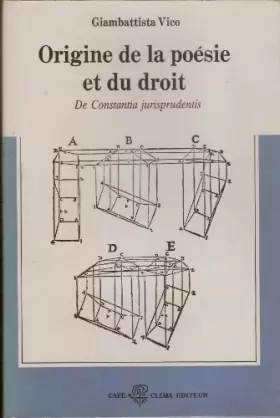 Couverture du produit · Origine de la poésie et du droit (Collection dirigée par Jean-Louis Schefer et Philippe Blon)
