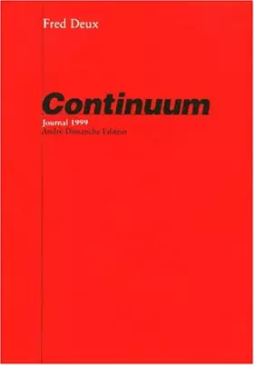 Couverture du produit · CONTINUUM - JOURNAL 1999