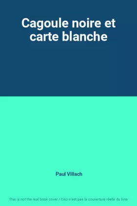 Couverture du produit · Cagoule noire et carte blanche