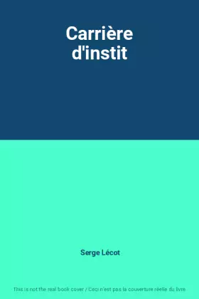 Couverture du produit · Carrière d'instit