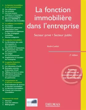 Couverture du produit · La fonction immobilière dans l'entreprise : Secteur privé - Secteur public