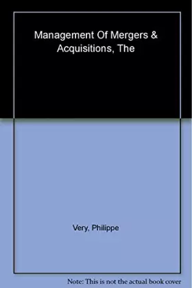 Couverture du produit · The Management Of Mergers And Acquisitions