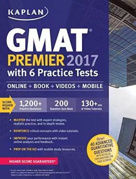 Couverture du produit · GMAT Premier 2017 with 6 Practice Tests: Online + Book + Videos + Mobile