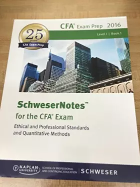 Couverture du produit · SchweserNotes CFA Level 1 2016