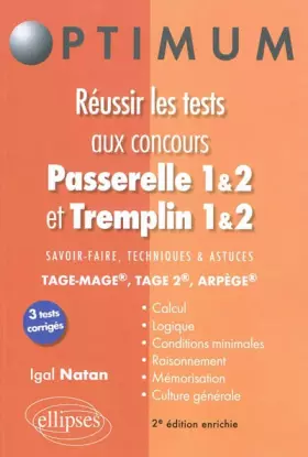 Couverture du produit · Réussir les tests aux concours passerelle 1&2 tremplin 1&2