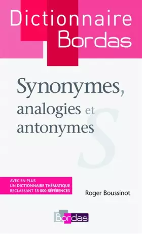Couverture du produit · Dictionnaire des synonymes, analogies et antonymes