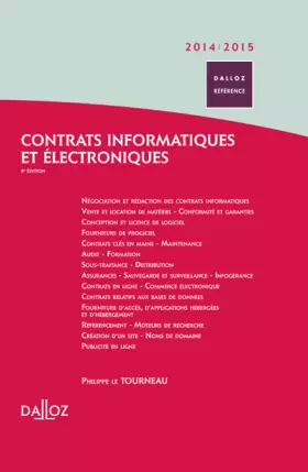 Couverture du produit · Contrats informatiques et électroniques 2014/2015-8e éd.