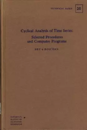 Couverture du produit · Cyclical analysis of time series selected procedures and computer programs
