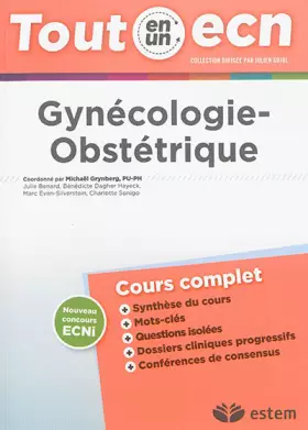 Couverture du produit · Tout en un ECN gynécologie-obstétrique