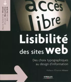Couverture du produit · Lisibilité des sites web : Des choix typographiques au design d'information
