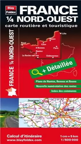 Couverture du produit · France 1/4 nord-ouest - Carte routière et touristique (échelle : 1/500 000)