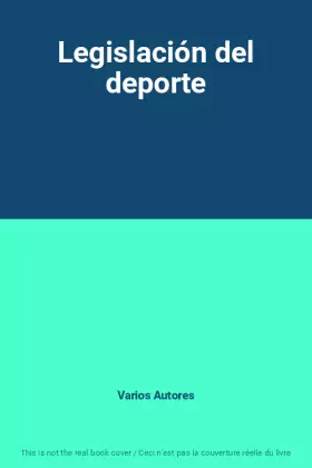 Couverture du produit · Legislación del deporte