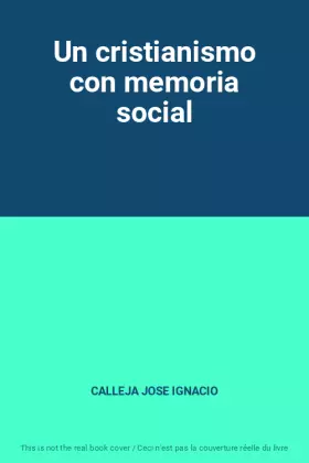 Couverture du produit · Un cristianismo con memoria social