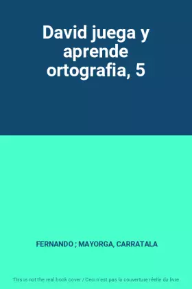 Couverture du produit · David juega y aprende ortografia, 5