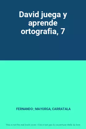 Couverture du produit · David juega y aprende ortografia, 7
