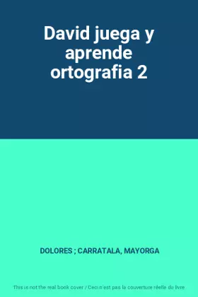 Couverture du produit · David juega y aprende ortografia 2