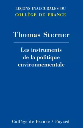 Couverture du produit · Les instruments de la politique environnementale