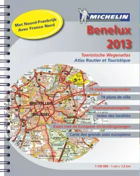 Couverture du produit · Michelin Bénélux & France nord: atlas routier et touristique