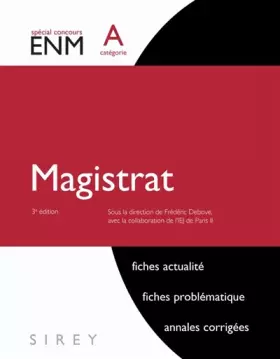 Couverture du produit · Magistrat : Catégorie A