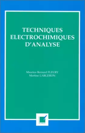 Couverture du produit · Techniques électrochimiques d'analyse