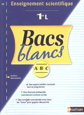 Couverture du produit · Enseignement scientifique 1e L : Epreuve anticipée