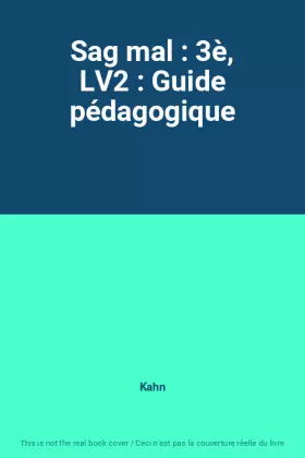 Couverture du produit · Sag mal : 3è, LV2 : Guide pédagogique