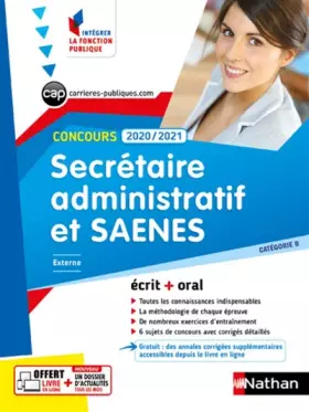 Couverture du produit · Concours Secrétaire administratif et SAENES 2020-2021 - CAT B N° 1 (IFP)
