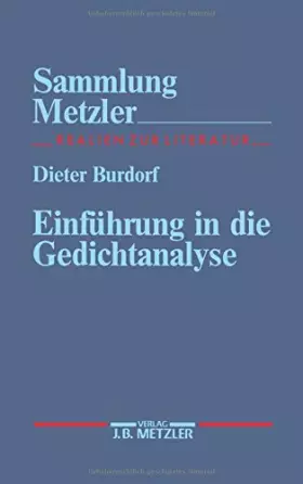 Couverture du produit · Einführung in die Gedichtanalyse.