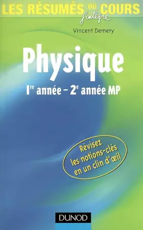 Couverture du produit · Les résumés du cours de physique 1e année - 2e année MP