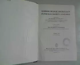 Couverture du produit · Lehrbuch der speziellen pathologischen Anatomie, III. Band, 1. Teil