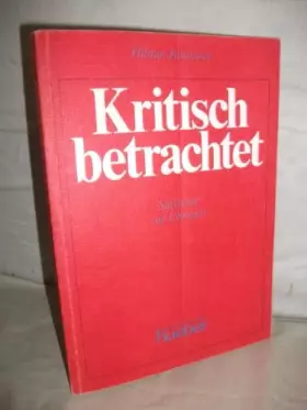 Couverture du produit · Kritisch Betrachtet