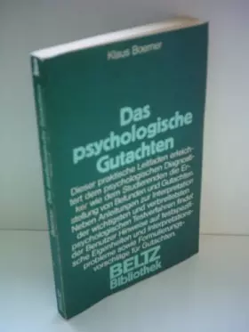 Couverture du produit · Klaus Boerner: Das psychologische Gutachten - Ein praktischer Leitfaden